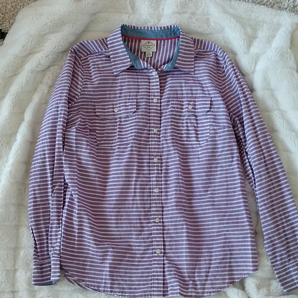 Striped button down shirt